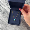 Vintage Italian 14k Yellow Gold Opal Iridescent Pear Figaro Chain Necklace - Video showing the piece