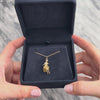 Vintage 14k Yellow Gold Dynamic Dancing Hula Girl Charm / Pendant - Video showing the piece