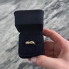 Vintage 14K Yellow Gold Diamond Wave Ridge Ring - Video showing the piece