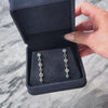 Vintage 14k White Gold Natural Topaz Synthetic Sapphire Dangle Earrings - Video showing the piece