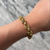 Vintage Italian 14k Yellow Gold Bold Ribbed Oval Link Bracelet - Video showing the piece