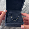 Vintage 14k White & Yellow Gold 1mm (Chain), 1.8mm (Bead) Cable Bead Chain 18