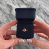 Estate 14k Yellow Gold .72ct Pink Sapphire Diamond Glittering Oval Halo Ring - Video showing the piece