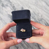 Vintage 14k Yellow Gold Diamond Ruby Waving Glittering Cascade Ring - Video showing the piece