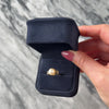 Vintage 18k Yellow Gold Pearl Blue Sapphire Refined Diagonal Bypass Ring - Video showing the piece