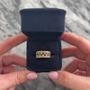 Vintage 14k Yellow Gold .88cttw Blue Sapphire Diamond Superb Alternating Sparkle Band Ring - Video showing the piece