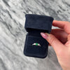 Vintage 14k White Gold Emerald .58cttw Diamond Glittering Superb Trio Ring - Video showing the piece