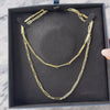 Antique Heavy 14k Yellow Gold Long Trombone Link Watch Fob Chain Necklace - Video showing the piece