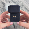 Estate 18k Rose Gold Diamond Delicate Laurel Band Ring 5.50