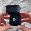 Vintage 14K White Gold 1.27ct Emerald Pear Halo Ring - Video showing the piece