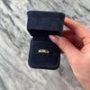 Vintage 18k Yellow Gold Blue Sapphire Diamond Scroll Accent Alternating Band Ring - Video showing the piece
