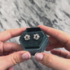 Vintage 14k White Gold Diamond Blue Sapphire Stunning Floral Stud Earrings - Video showing the piece