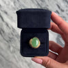 Vintage Large 14k Yellow Gold 9.4ct Jade Cabochon Textured Statement Ring - Video showing the piece