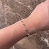 Vintage 14k White Gold .91cttw Diamond Bezel Station Bar Link Bracelet - Video showing the piece