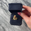 Vintage 18k Yellow Gold Goldstone Textured Organic Freeform Cocktail Ring - Video showing the piece