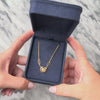 Vintage 18k & 14k Yellow Gold Old European Cut Diamond Stunning Oval Station Buttercup Necklace - Video showing the piece