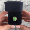 Vintage 14k Yellow Gold 3.5ct Jade Simple Oval Frame Ring - Video showing the piece