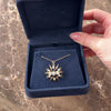 Antique 14k Yellow Gold 1.65cttw Old European Old Mine Cut Diamond Swirling Sunburst Pin / Pendant - Video showing the piece