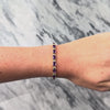 Vintage 14k Yellow Gold 12.51cttw Amethyst .6cttw Diamond Bracelet - Video showing the piece