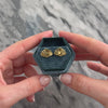 Vintage 18k Yellow Gold Coastal Shell Stud Earrings - Video showing the piece