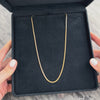 Vintage 18k Yellow Gold Sleek Everyday Flat Herringbone 1.9mm Chain - Video showing the piece