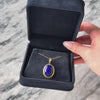 Vintage 14k Yellow Gold 12.5ct Lapis Lazuli Statement Enhancer Pendant - Video showing the piece