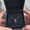 Vintage 14k White Gold 3.79ct Amethyst Diamond Floral Checkerboard Pendant - Video showing the piece