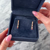 Vintage 14k Yellow Gold .58cttw Ruby Diamond Lovely Alternating Link Dangle Stud Earrings - Video showing the piece