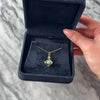 Antique 10k Yellow Gold 1.31ct Turquoise Diamond Gleaming Crossover Cabochon Charm / Pendant - Video showing the piece