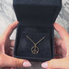 Vintage Lightweight 10k Yellow Gold Groovy Peace Sign Charm / Pendant - Video showing the piece