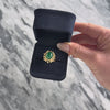 Vintage Heavy 10k Yellow Gold 4.7ct Chrysoprase Wonderful Brutalist Dots Ring - Video showing the piece