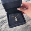 Vintage 14k Yellow Gold 1.49ct Aquamarine Diamond Haloed Teardrop Pendant - Video showing the piece