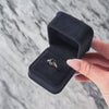 Vintage 10k White Gold Sapphire Diamond Dark Blue Ring - Video showing the piece