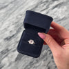 Vintage 14k White Gold 2.07ct Rose Quartz Diamond Pretty Checkerboard Cushion Ring - Video showing the piece