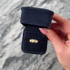 Antique 18k Yellow Gold Old Mine Cut Diamond Pearl Luminous Line Ring - Video showing the piece