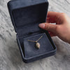 Vintage 10k Yellow Gold 1.4cttw Blue Sapphire Diamond Navette Halo Pendant - Video showing the piece