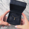 Vintage Small 18k Yellow Gold .65ct Blue Sapphire Diamond Sleek Bezel Duo Pendant - Video showing the piece