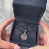 Vintage Italian 14k Yellow Gold 1.06cttw Ruby .87cttw Blue Sapphire Multi-Cut Confetti Medallion Pendant - Video showing the piece