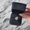 Vintage 14k Yellow & White Gold Diamond Swirling Script "S" Ring - Video showing the piece