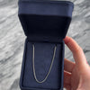 Vintage Italian 18k White Gold Sleek Wheat Chain Necklace - Video showing the piece