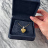 Vintage 14k Yellow & White Gold 1.52cttw Yellow Sapphire Diamond Sparkling Pavã© Heart Pendant - Video showing the piece