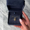 Antique 14k Yellow Gold Blue Synthetic Sapphire Regal Charm / Pendant - Video showing the piece