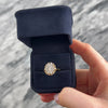 Vintage 14k Yellow Gold .96cttw Diamond Chic Ruffled Cluster Ring - Video showing the piece