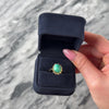Vintage 14k Yellow Gold 4.18ct Turquoise Buttercup-Set Cabochon Ring - Video showing the piece
