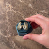 Vintage 18k Yellow Gold Diamond Dazzling Swirling Cabled Ribbon Statement Stud Earrings - Video showing the piece
