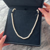 Vintage 14k Yellow Gold Pearl Luminous Classic Strand Necklace 24.75