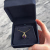 Vintage 14k Yellow Gold 1.61ct Amethyst Sculptural Ribbon Frame Pendant - Video showing the piece
