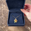 Antique Edwardian 14k Rosy Yellow Gold Diamond Green Glass Seed Pearl Lucky Horse Pendant - Video showing the piece