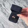 Vintage 14k Yellow Gold Ruby Diamond Chic Chevron Ring - Video showing the piece