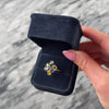 Vintage 14k Yellow Gold 2.66cttw Blue White Green Yellow Sapphire Vibrant Cluster Ring - Video showing the piece
